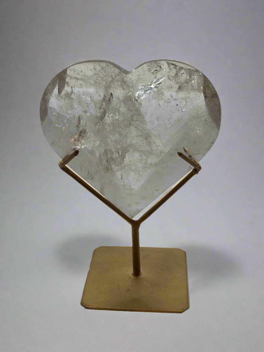 Smoky Quartz Puffed Heart