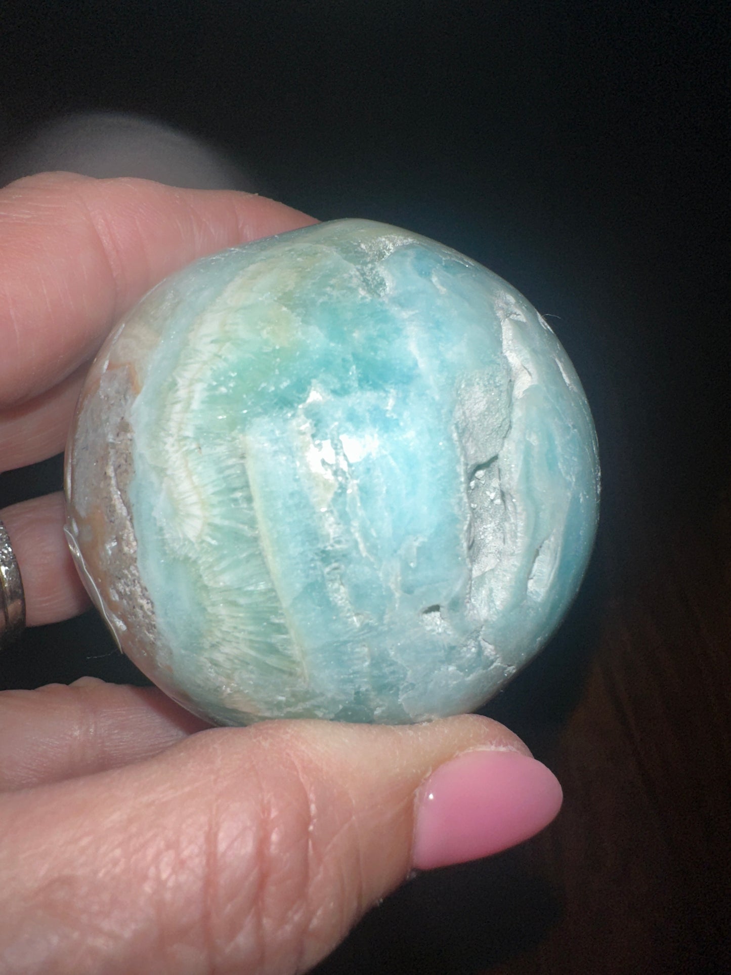Blue Aragonite Sphere