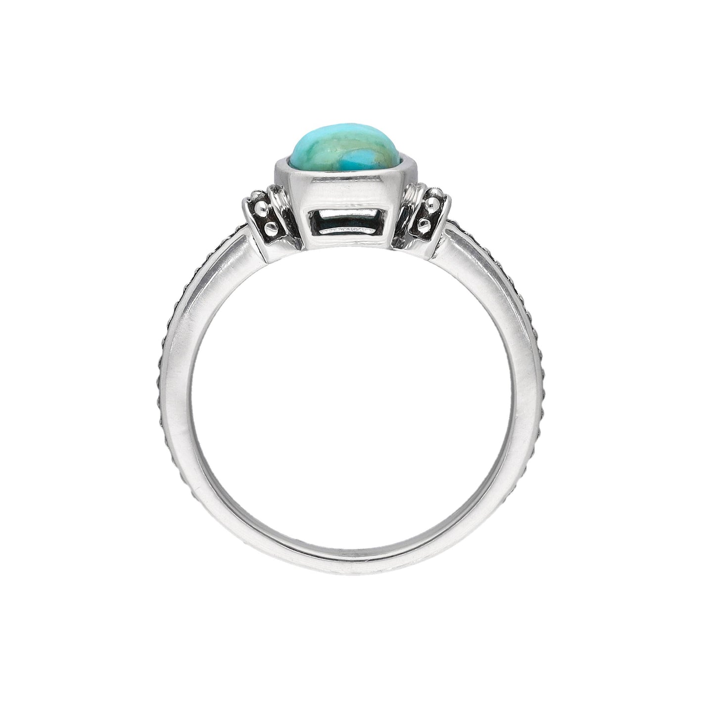 Sterling Silver Mohave Turquoise Solitaire Ring