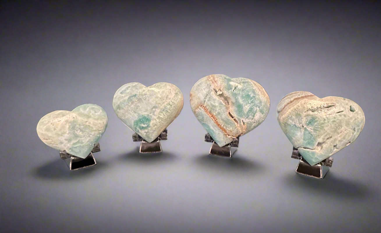 Blue Aragonite Heart