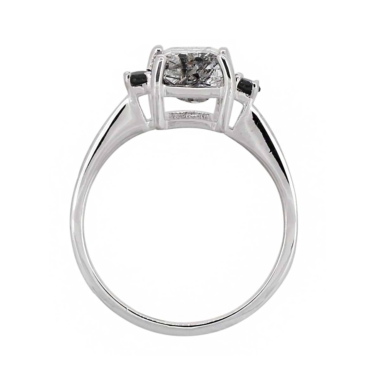 925 Sterling Silver Rutile Quartz Gemstone Bohemian Ring