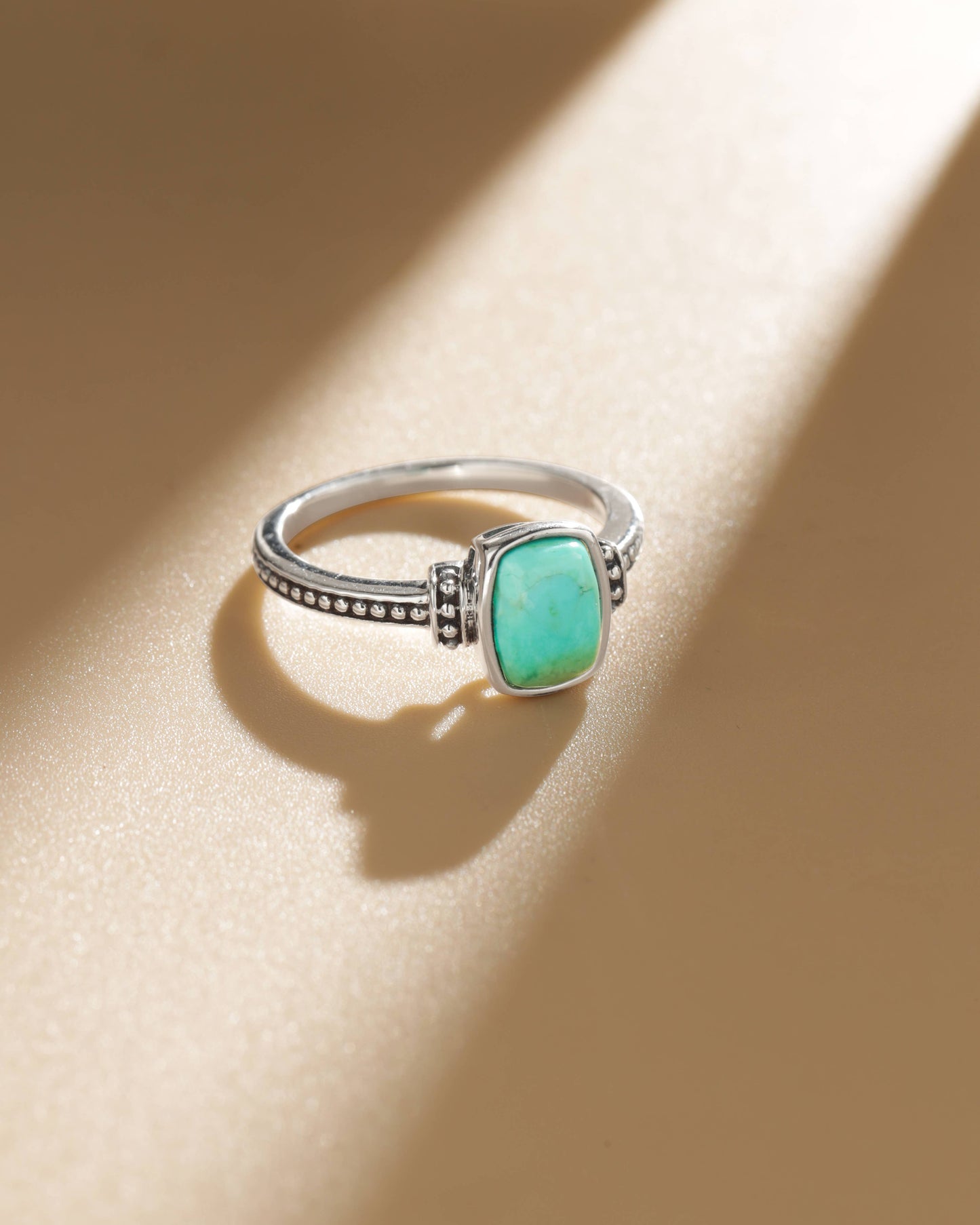 Sterling Silver Mohave Turquoise Solitaire Ring