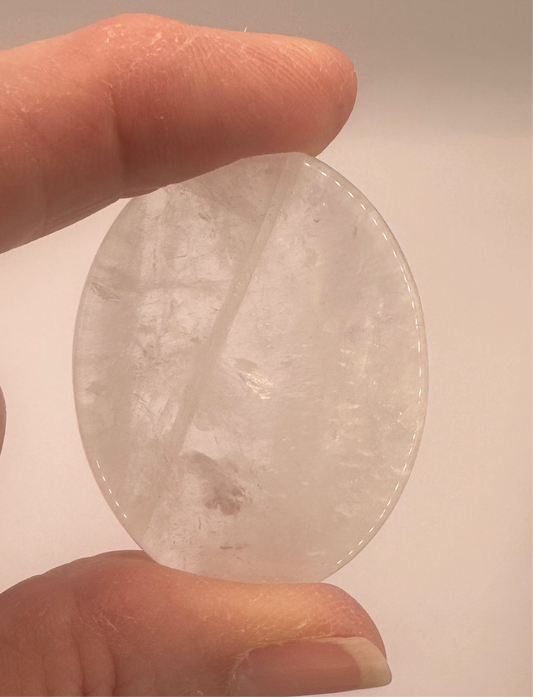 Clear Quartz Worry Stone