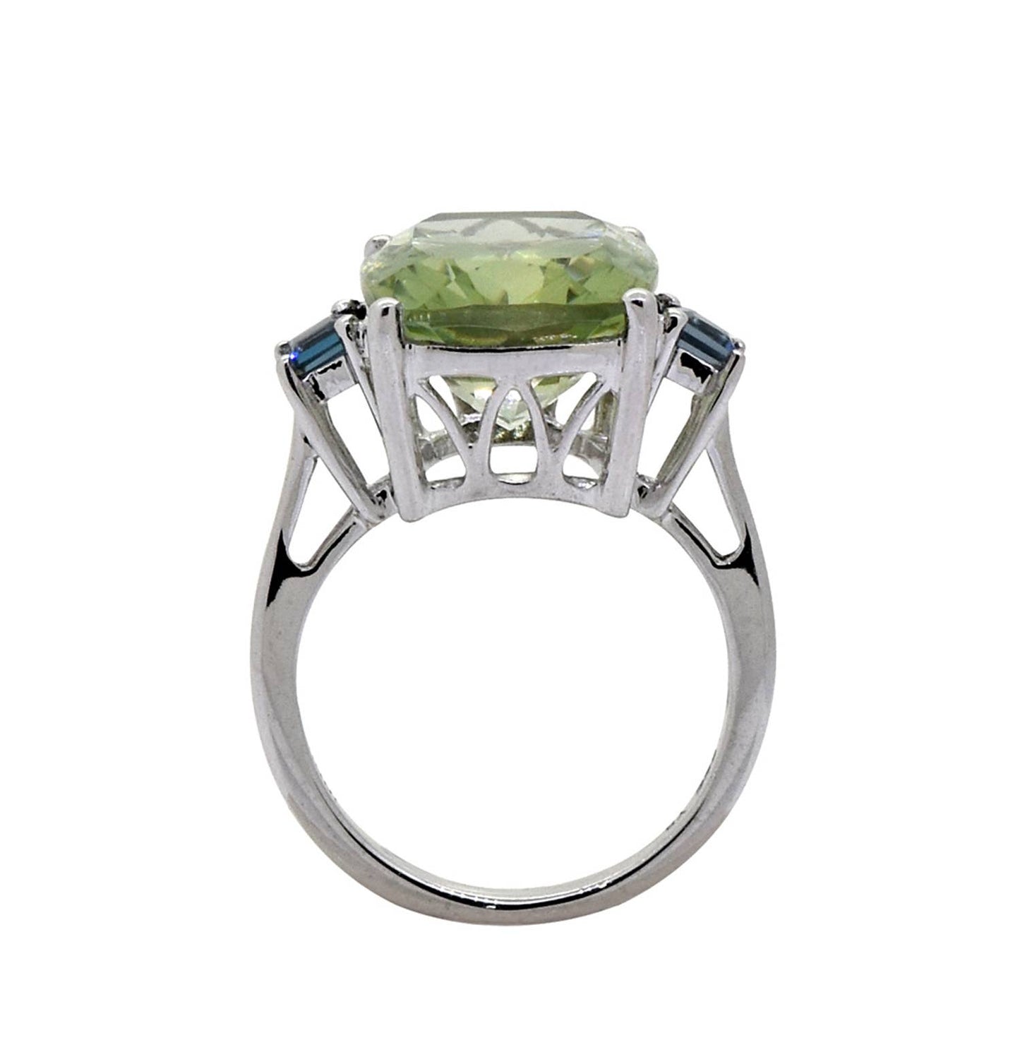 Green Amethyst Solid 925 Sterling Silver Gemstone Ring