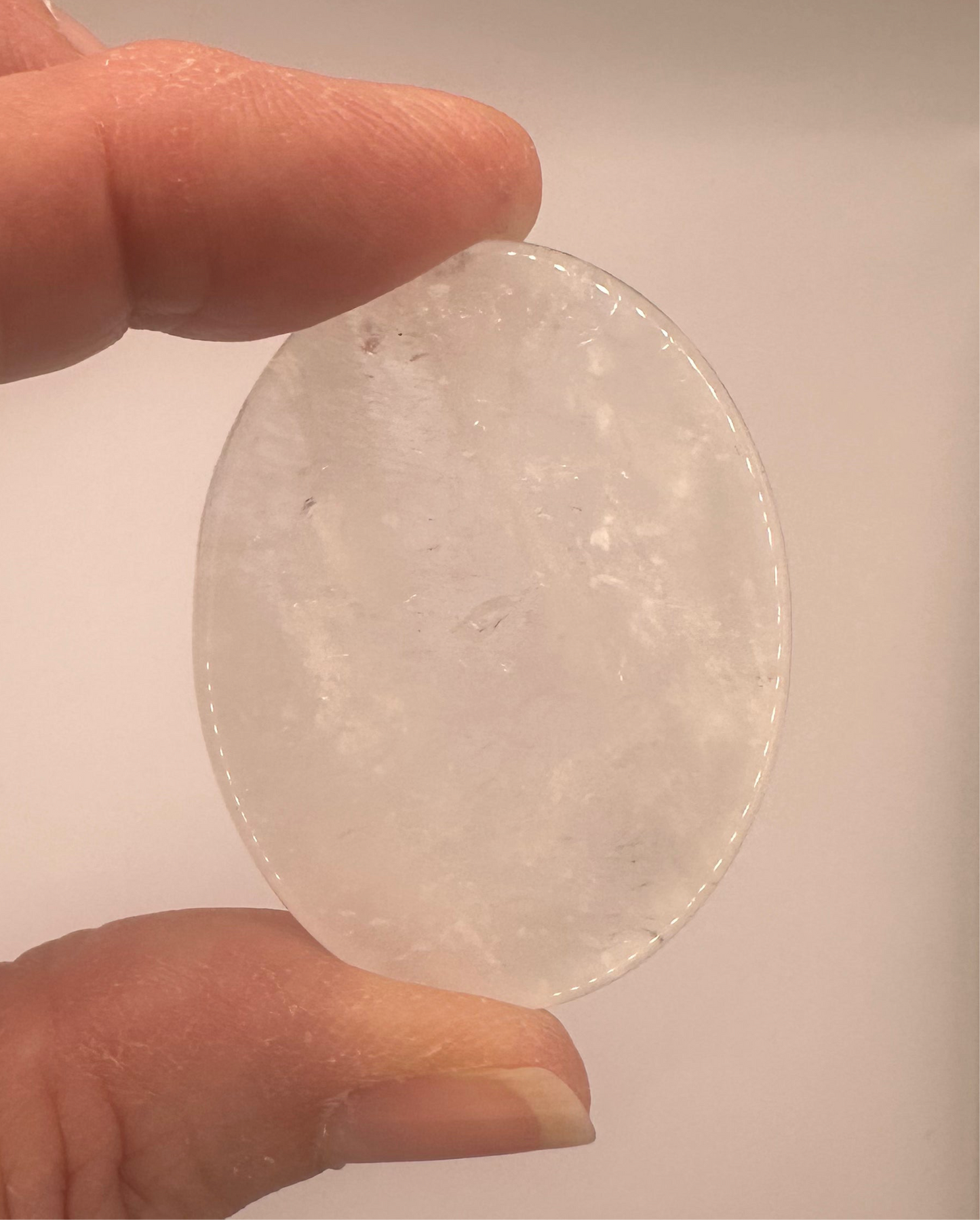 Clear Quartz Worry Stone