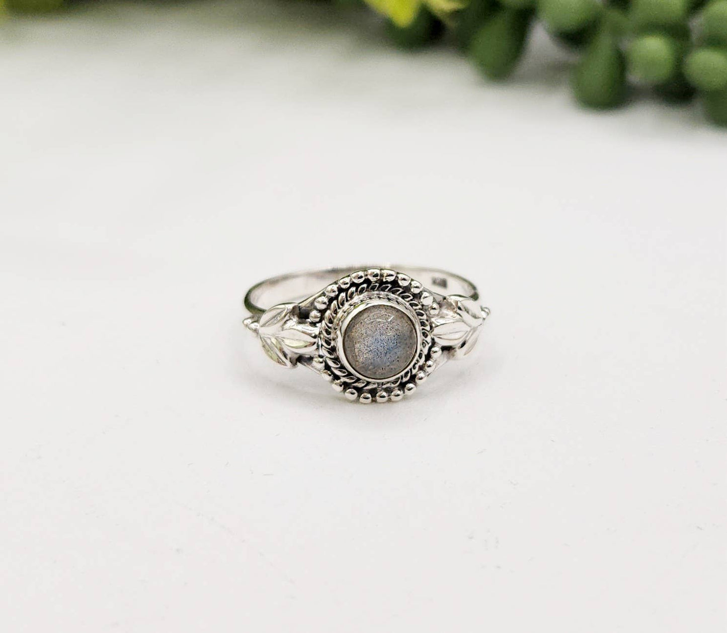 Labradorite Semi-Precious Gemstone Ring-Sterling Silver/.925