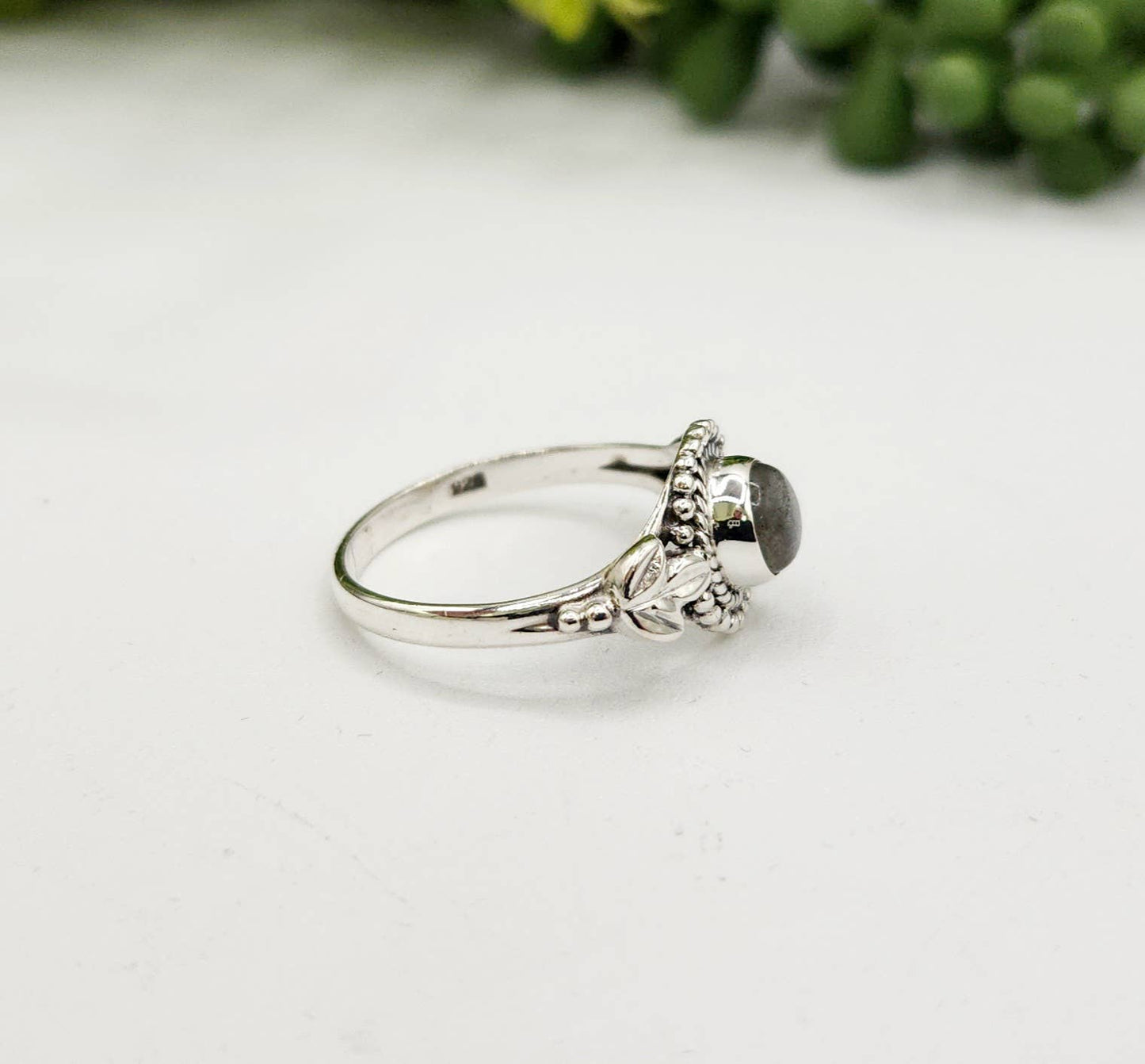 Labradorite Semi-Precious Gemstone Ring-Sterling Silver/.925