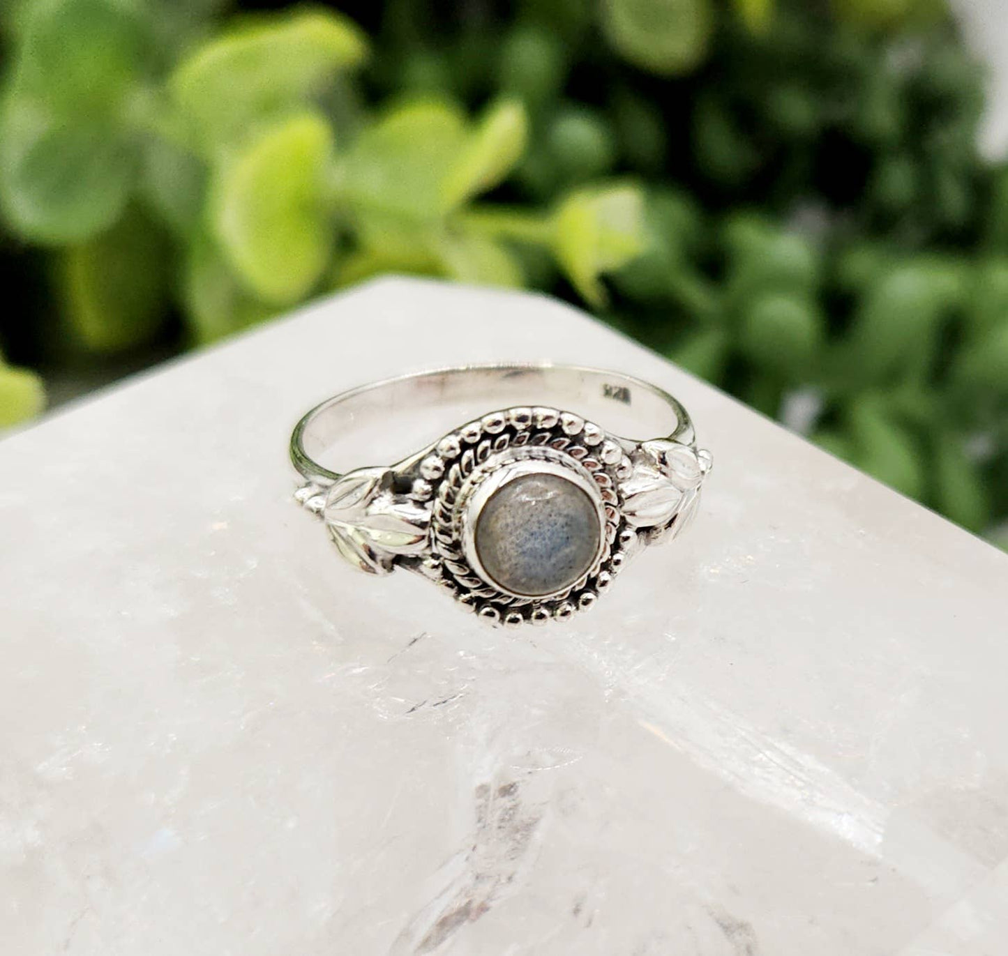 Labradorite Semi-Precious Gemstone Ring-Sterling Silver/.925