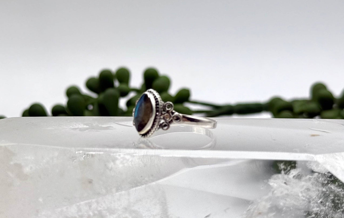 Labradorite Semi-Precious Gemstone 925/Sterling Silver Ring
