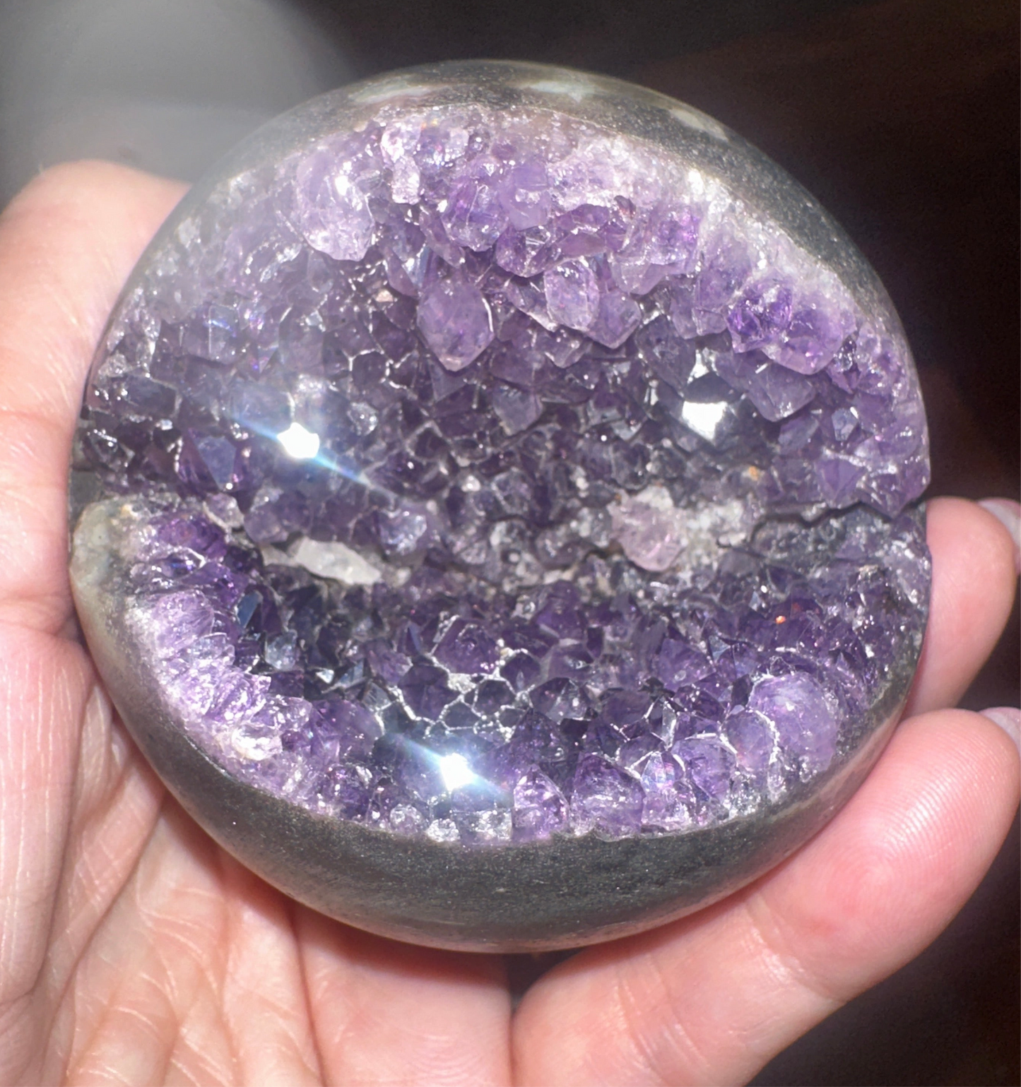 Amethyst Druzy Spheres