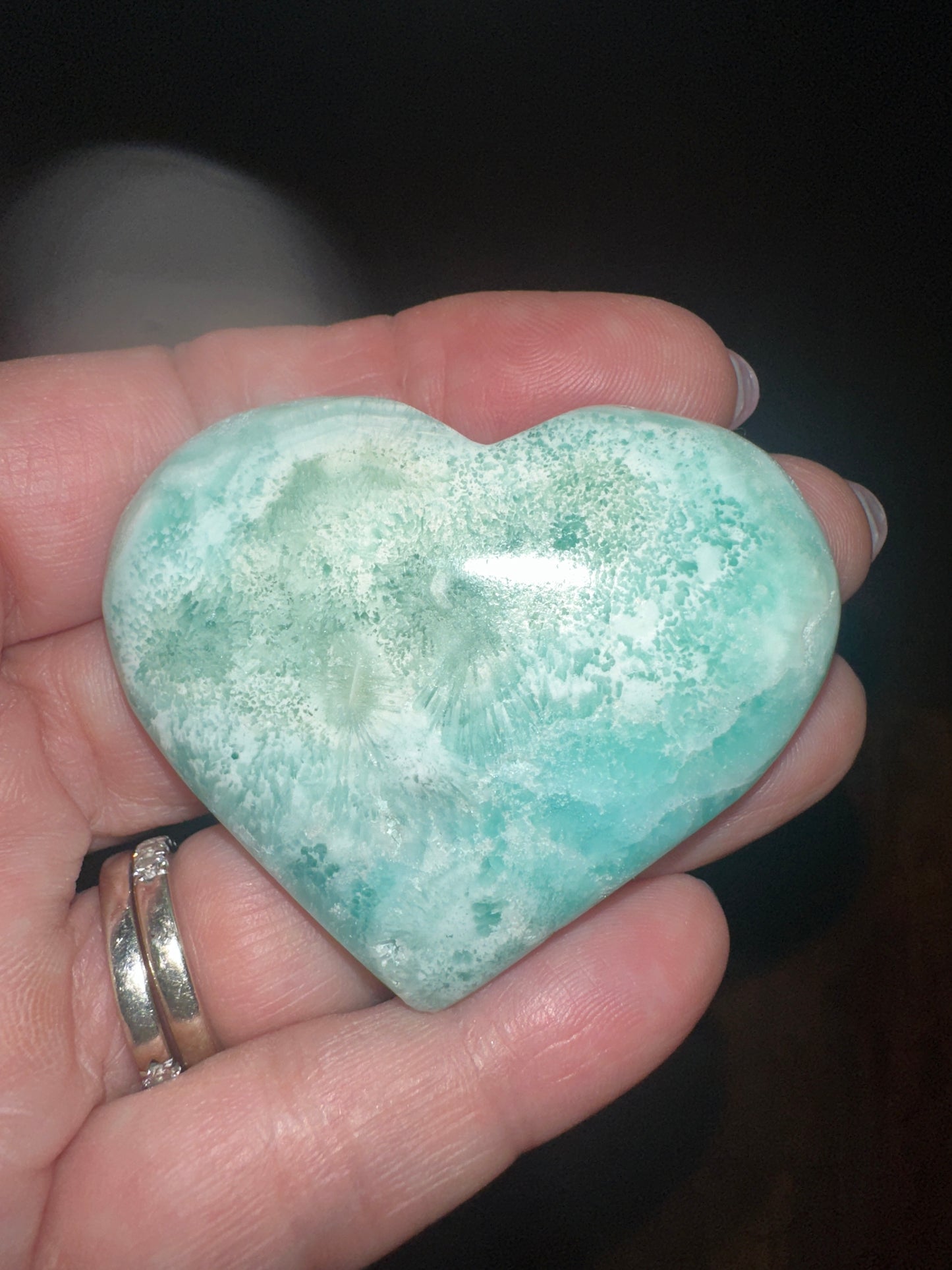 Blue Aragonite Heart
