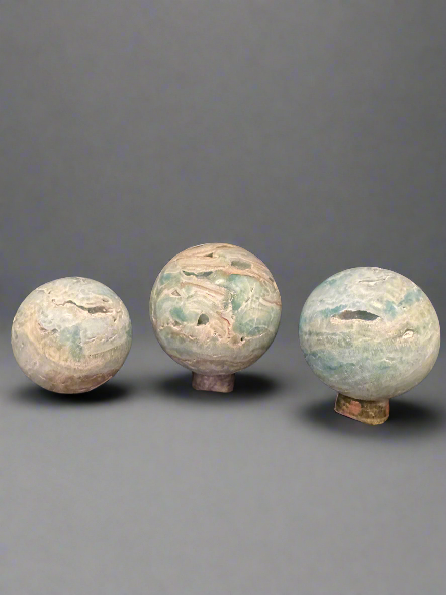 Blue Aragonite Sphere