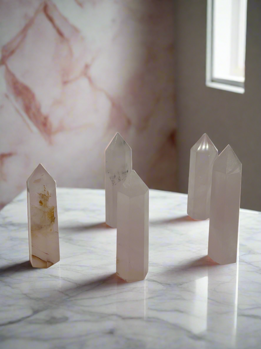 Rose Quartz Towers 3-4”