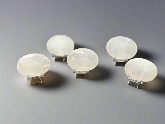 Selenite Palm Stones