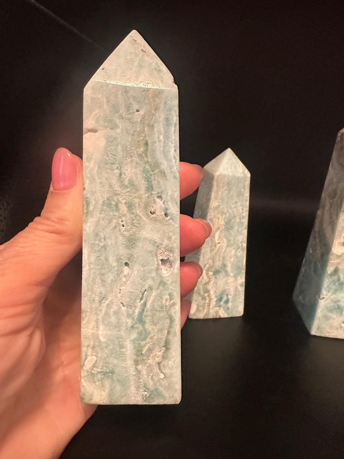 Blue Aragonite Towers