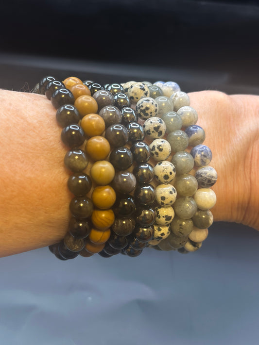 Natural Bead Bracelet (8mm)