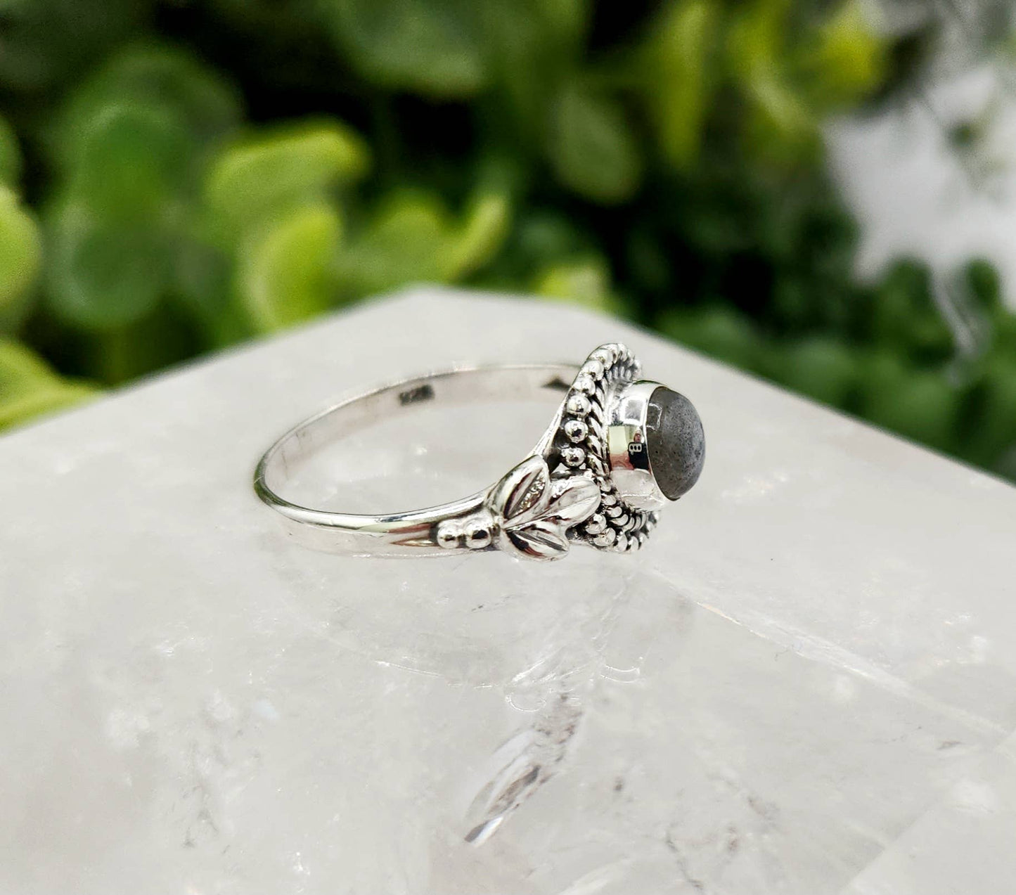 Labradorite Semi-Precious Gemstone Ring-Sterling Silver/.925